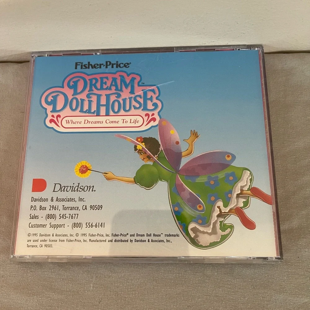 ⭐️ Fisher-Price Dream Dollhouse CD-ROM PC 1995 Davidson Windows Very Rare Kids